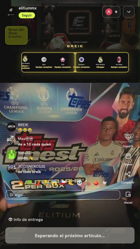 Entrada a Break Topps Finest UEFA