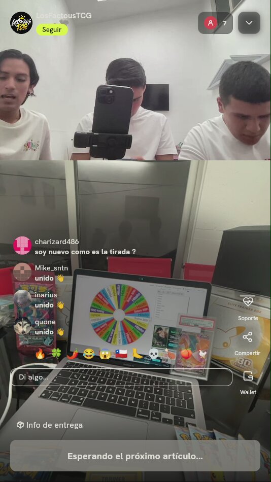 Tiro de ruleta Pokémon TCG