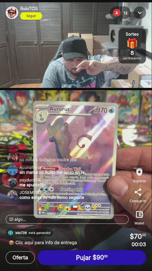 Carta Pokémon Aurorus Forbidden Light
