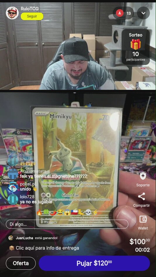 Carta Pokémon Mimikyu - Coleccionable