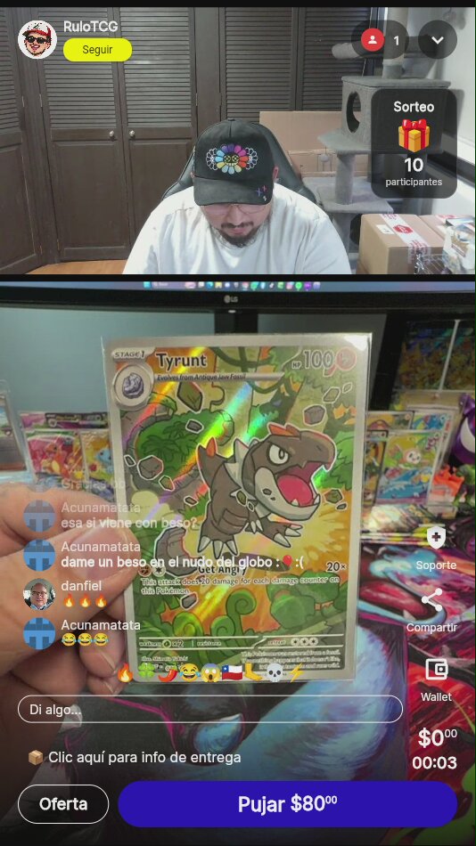 Carta Pokémon Tyrunt Holo