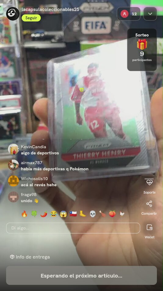 Carta Panini Prizm Thierry Henry