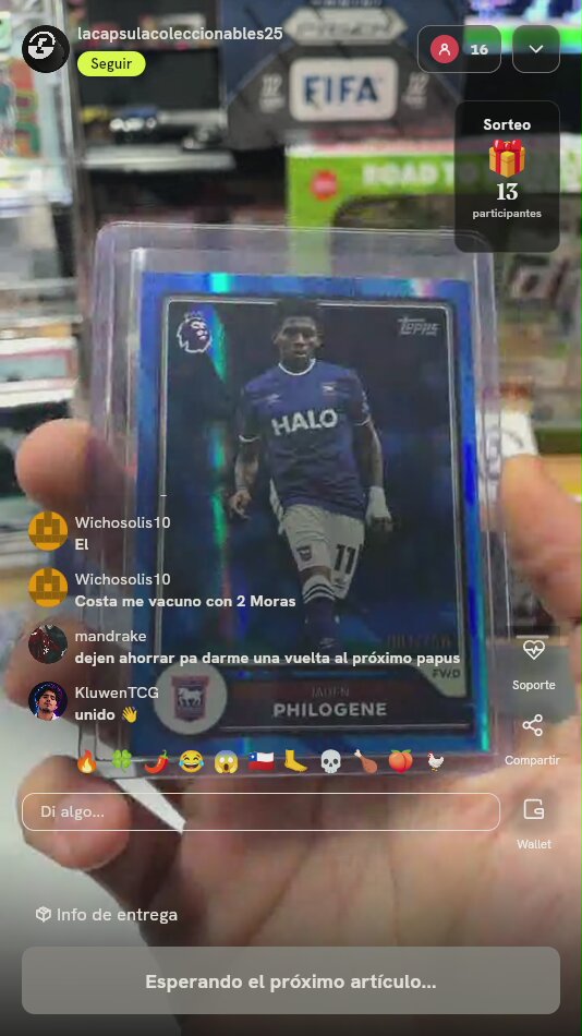 Carta Jaden Philogene Topps Premier League