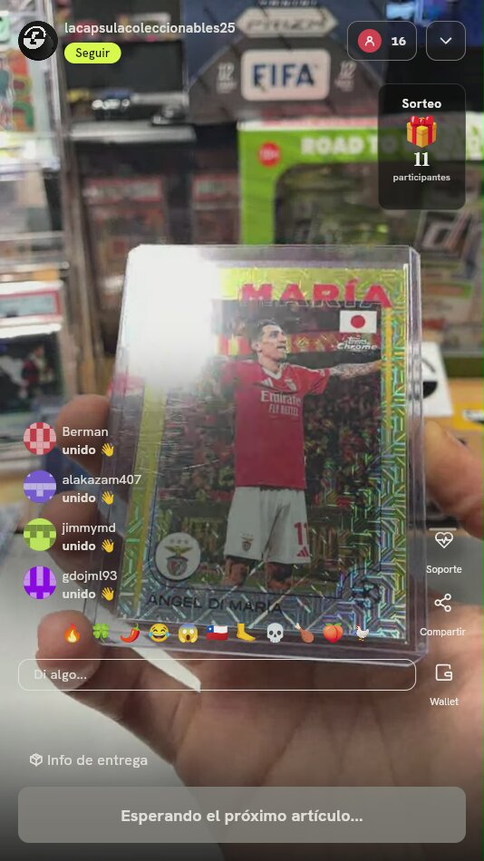 Carta Topps Chrome Ángel Di María