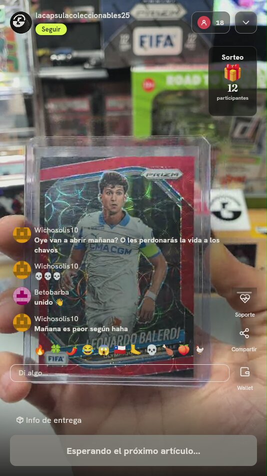 Carta Panini Prizm Leonardo Balerdi