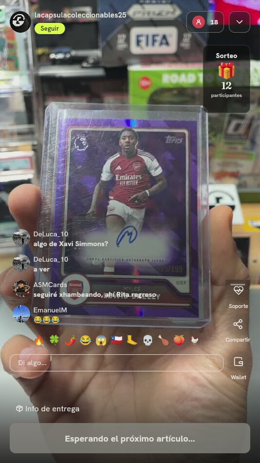 Carta Topps Myles Lewis-Skelly Autógrafo /199