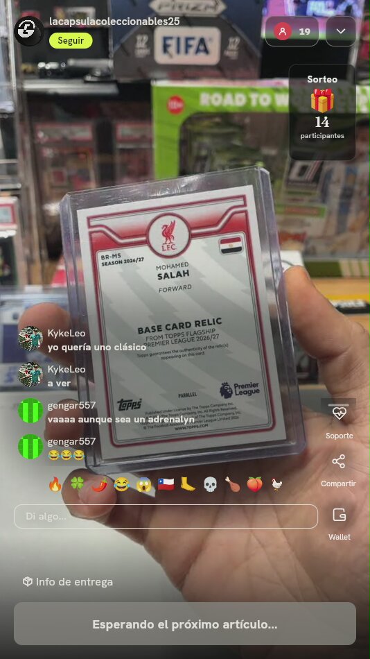 Carta Topps Mohamed Salah Relic /199
