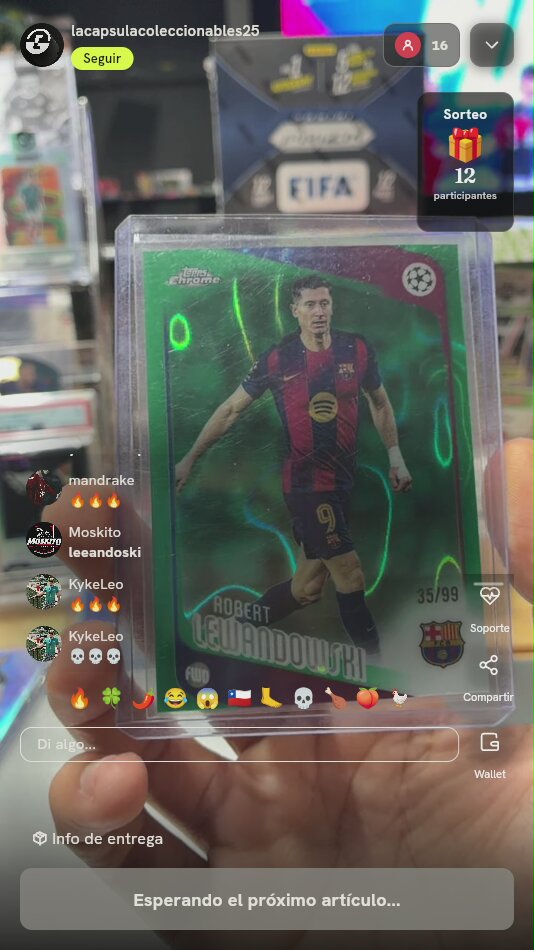 Carta Topps Chrome Robert Lewandowski /99
