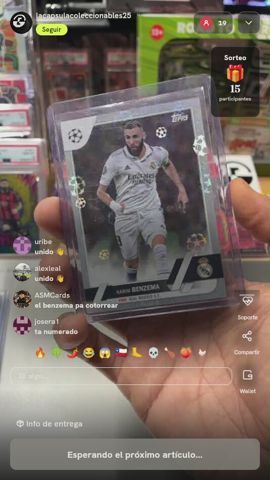 Carta Karim Benzema Topps Real Madrid