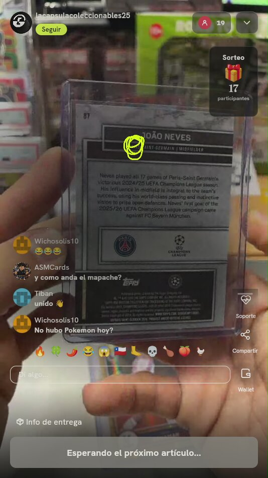 Carta João Neves Topps Museum