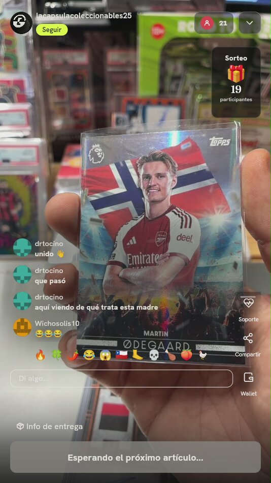 Carta Topps Martin Ødegaard Arsenal