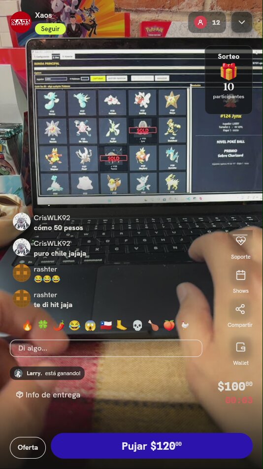 Participación en minijuego Pokémon TCG