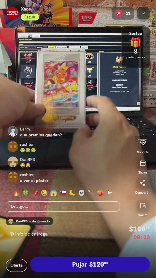 Tiro en Minijuego Pokémon TCG