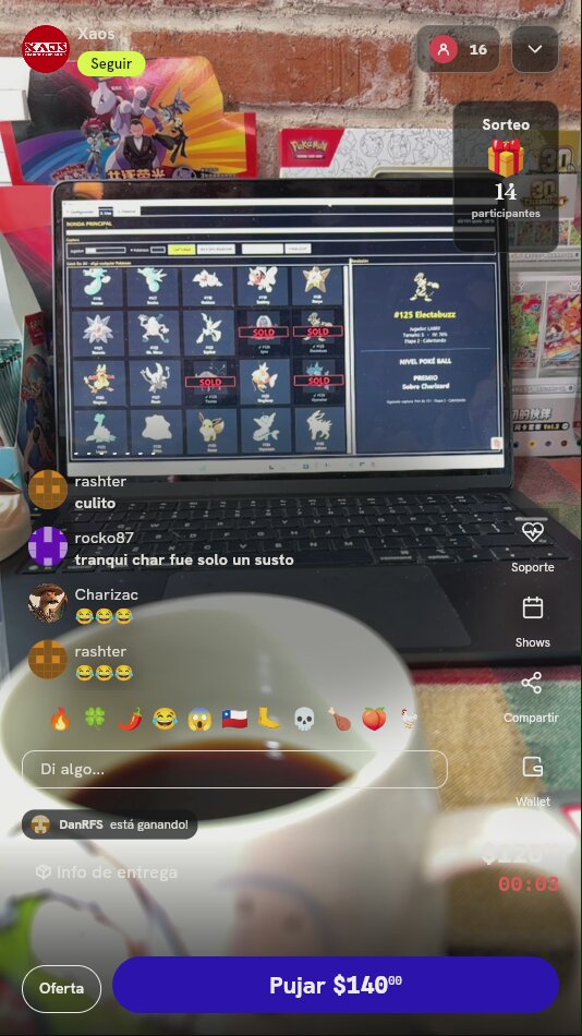 Participación para Dinámica Pokémon TCG