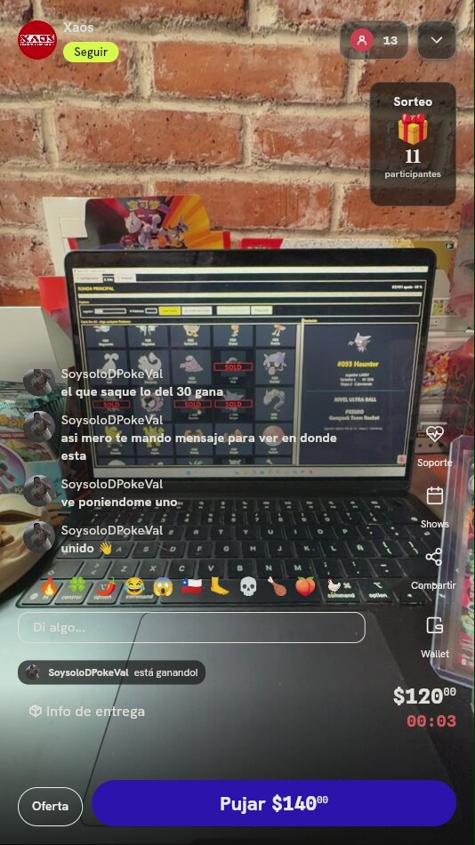 Entrada a dinámica Pokémon TCG