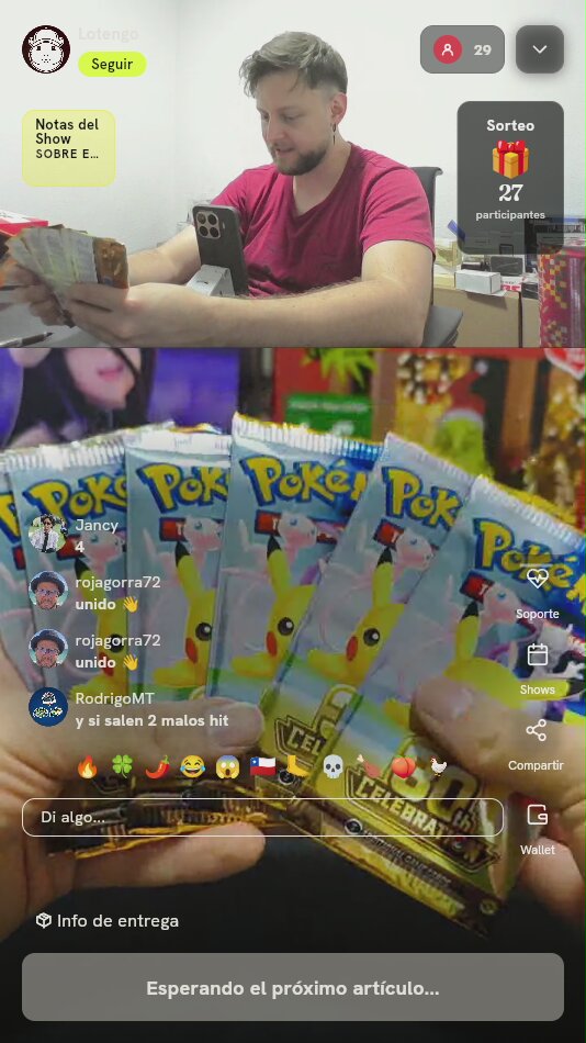 Sobres de Cartas Pokémon TCG