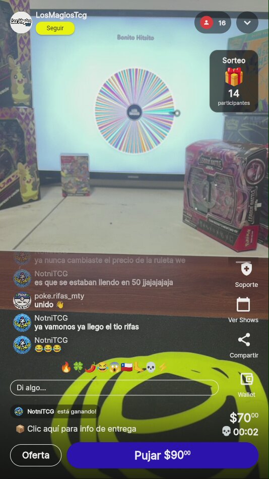 Ruleta de la suerte Pokémon