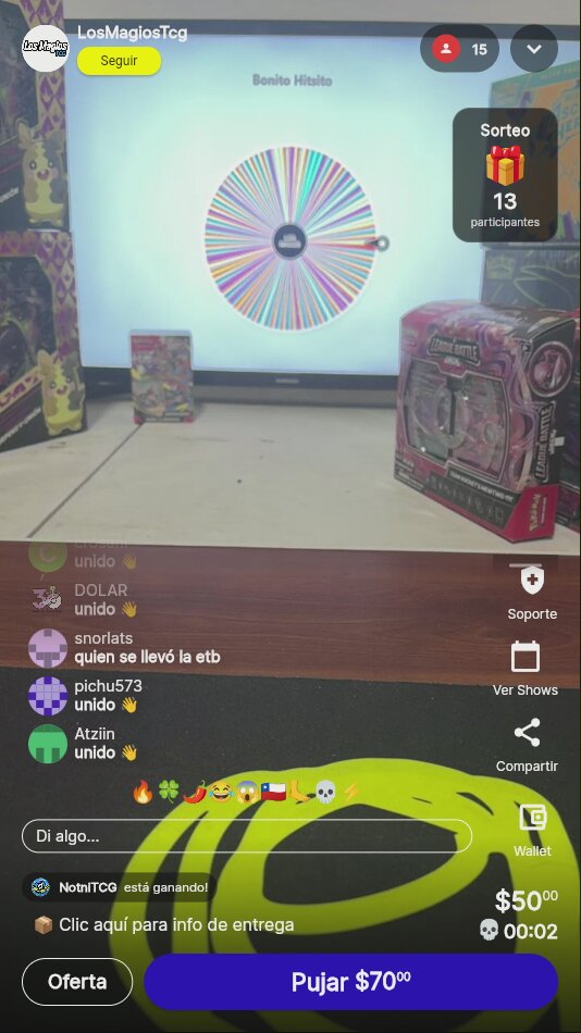 Bonito Hitsito carta Pokémon rifa