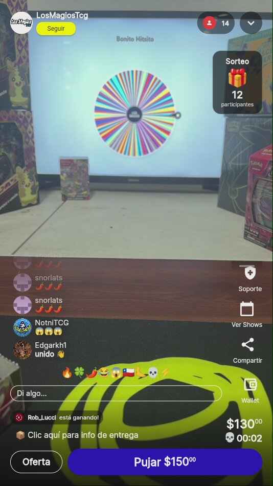 Sorteo Ruleta Pokémon TCG