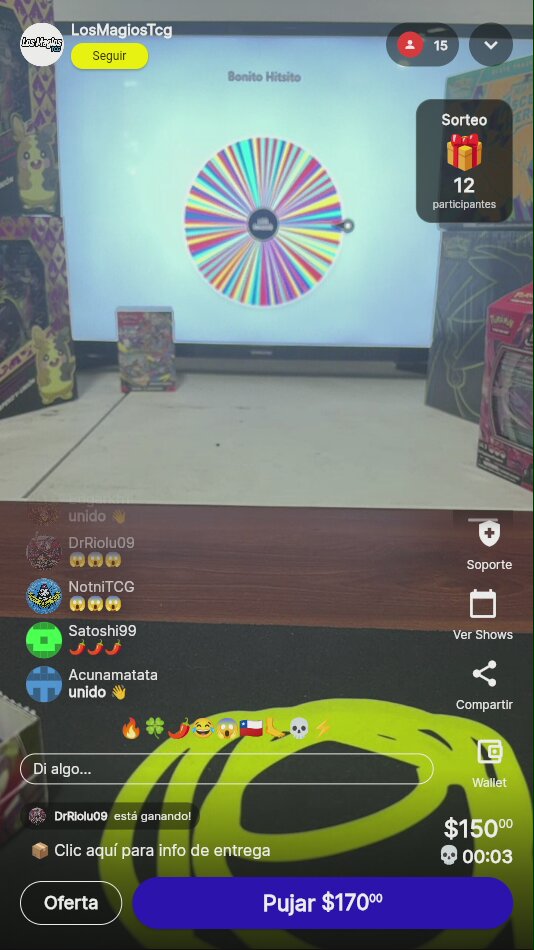 Sorteo ruleta Pokémon TCG