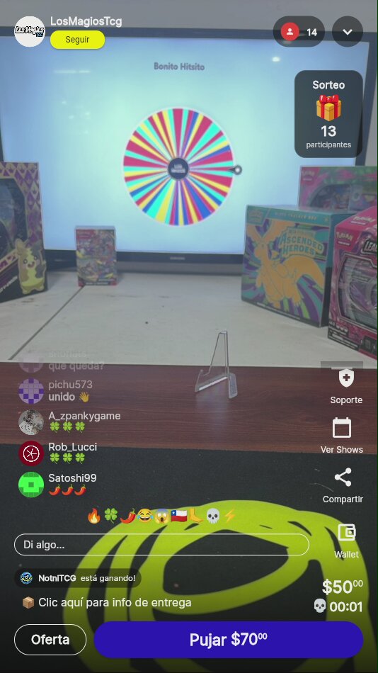 Carta Pokémon común de ruleta