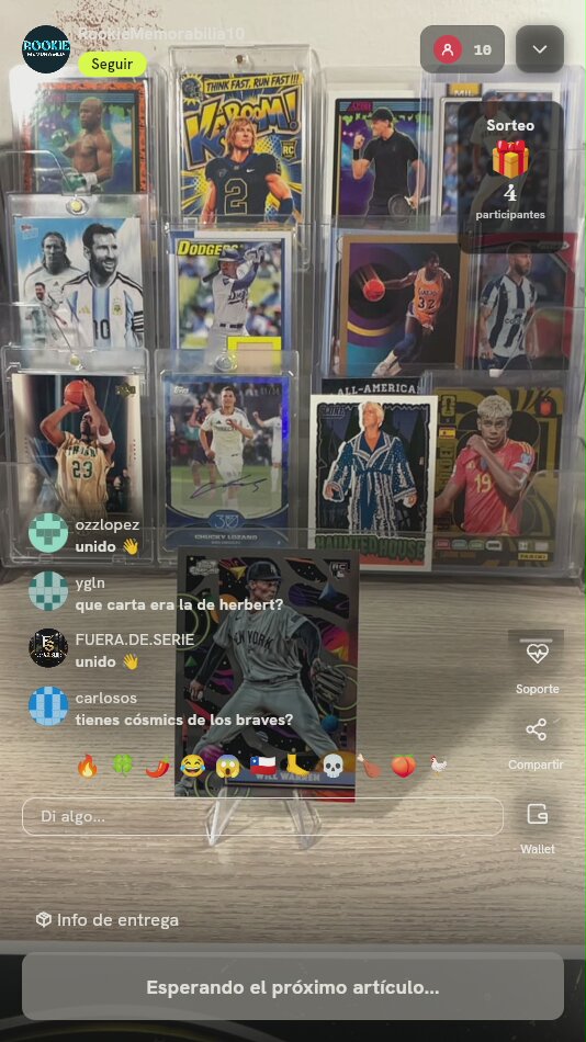 Carta Will Warren Topps Cosmic Chrome RC