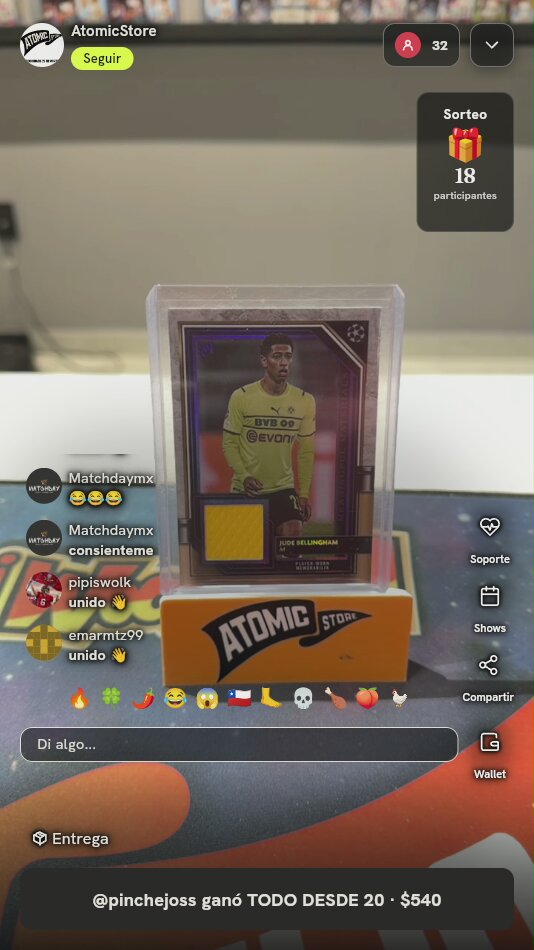Carta Jude Bellingham Topps Relic