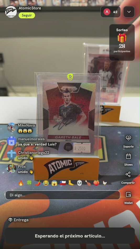 Carta Panini Prizm Gareth Bale Autógrafo