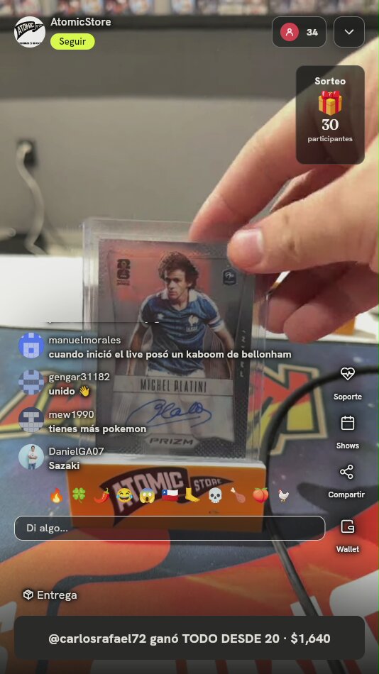 Carta Michel Platini Panini Prizm
