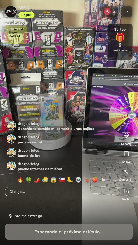 Boleto para Sorteo de Carta Vinícius Jr. Panini Prizm