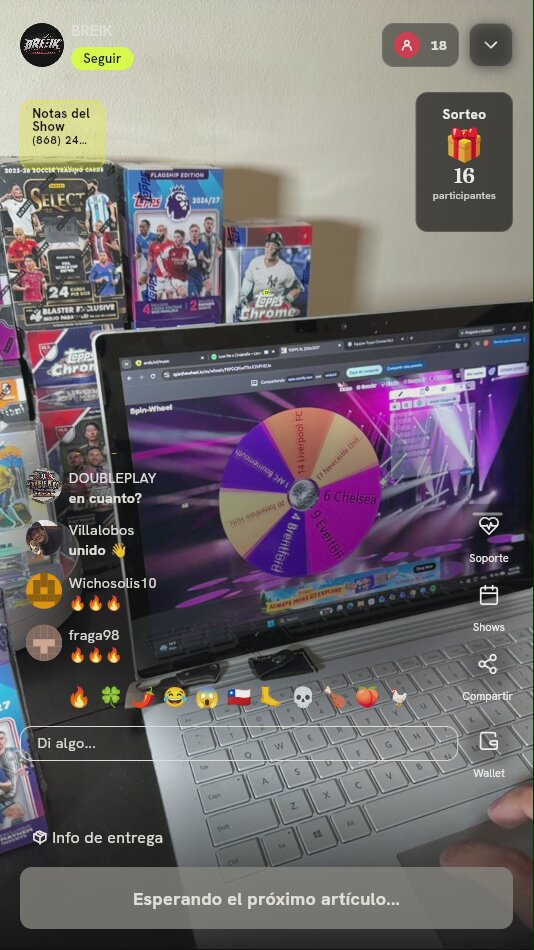 Tiro en ruleta de equipos