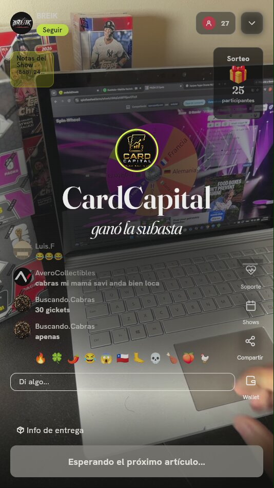 Lugar en ruleta para break deportivo