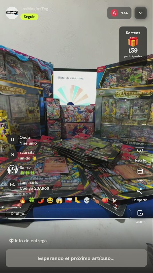 Blíster Pokémon TCG Chaos Rising