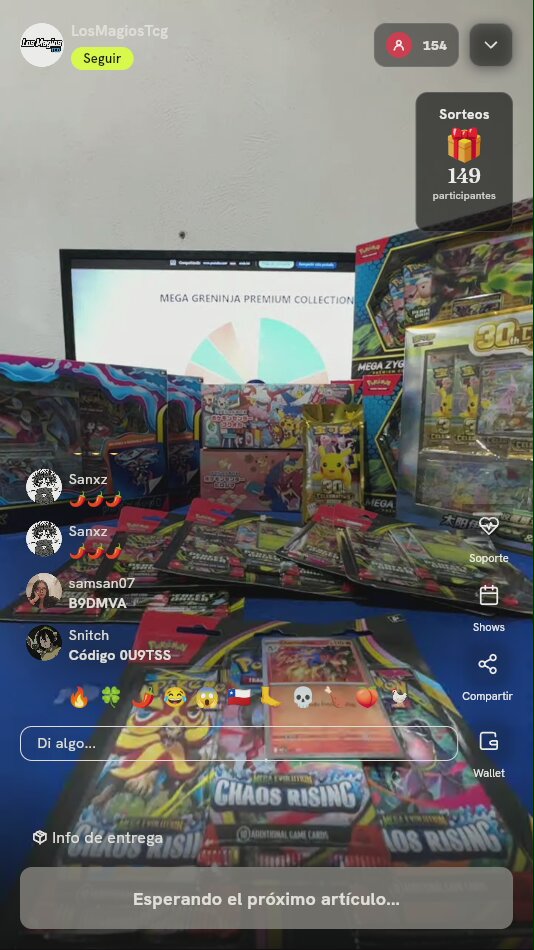 Giro en ruleta Pokémon TCG