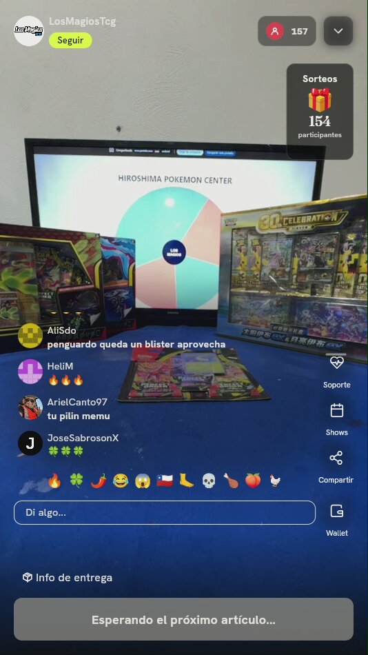 Giro en ruleta Pokémon TCG