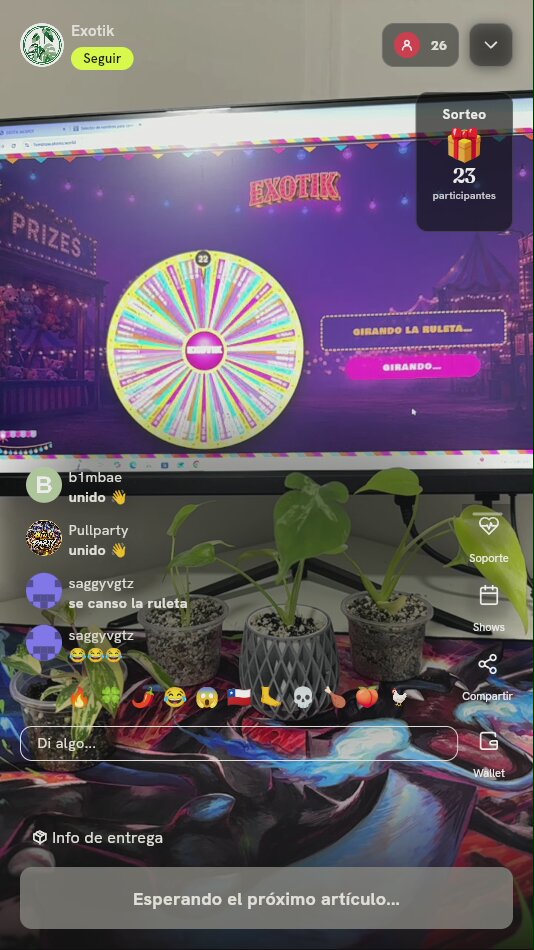 Giro en ruleta de premios