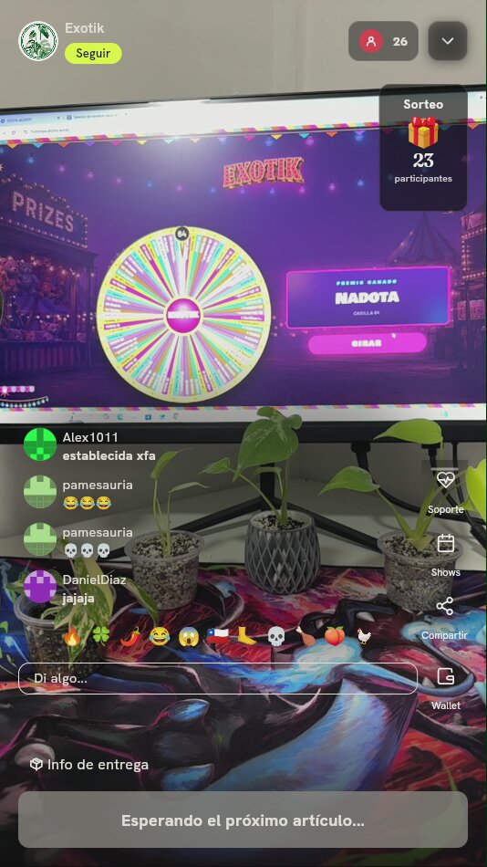 Giro en ruleta de premios Exotik