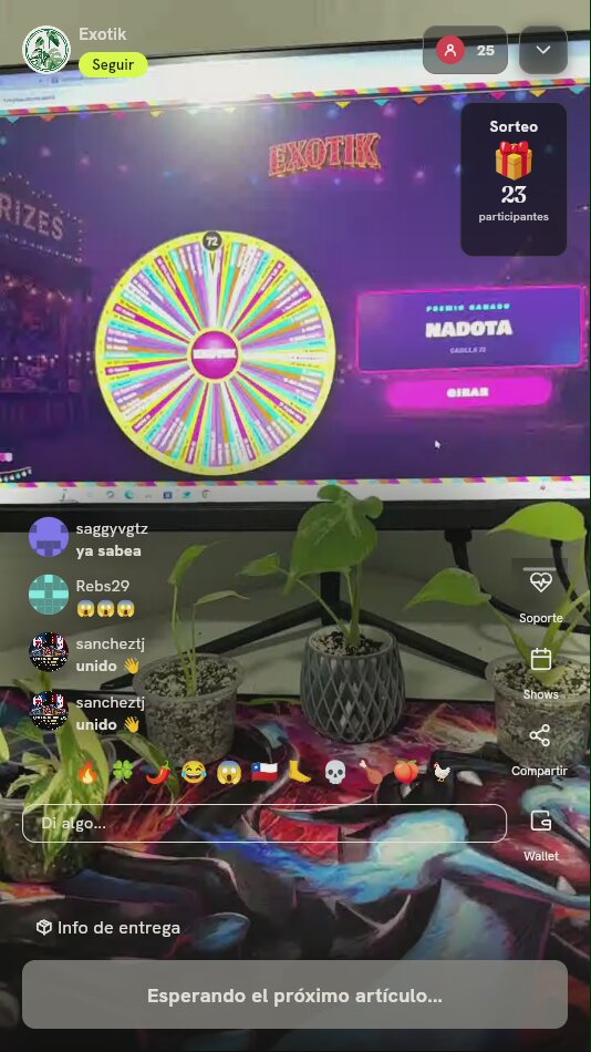 Giro de ruleta por plantas exóticas