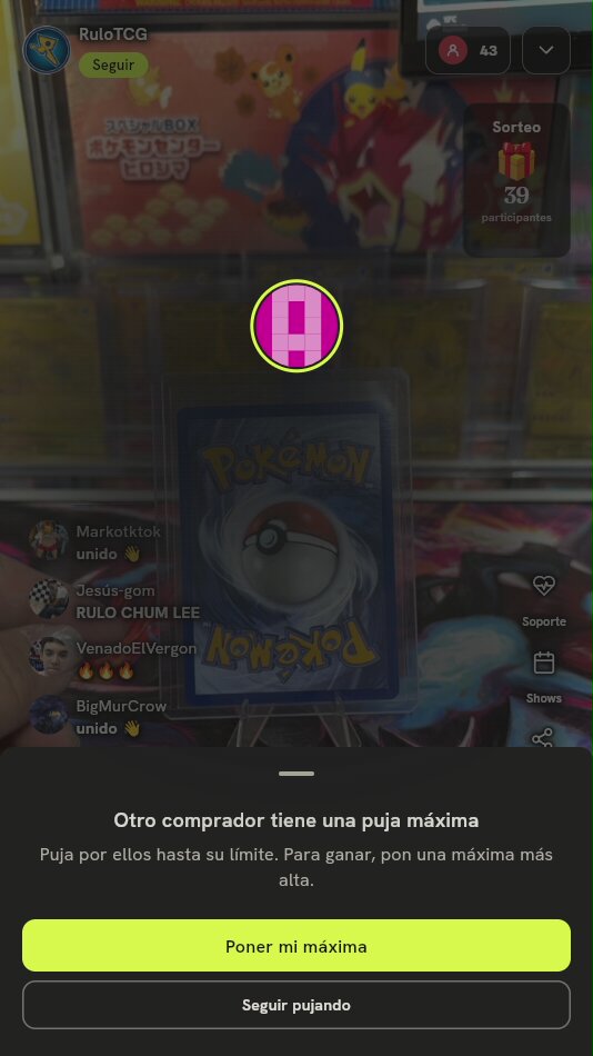 Carta Pokémon TCG Individual