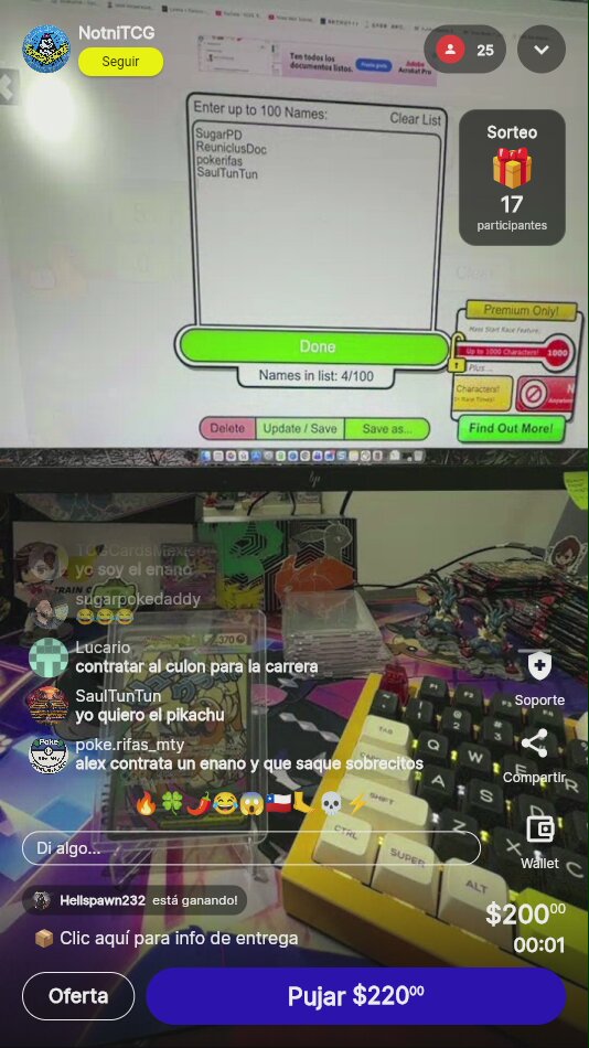 Carta Pokémon Hexpound Carrera de Patos