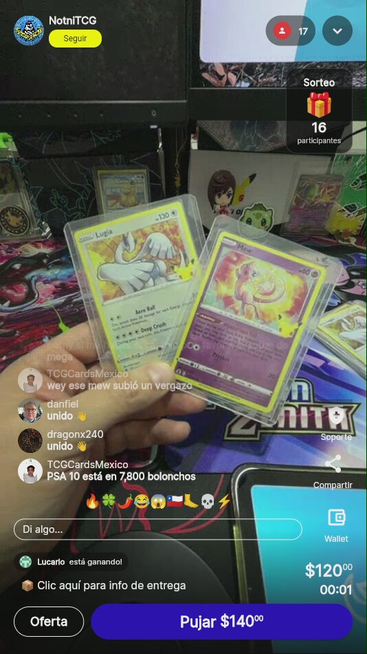 Lugia y Mew 25 Aniversario