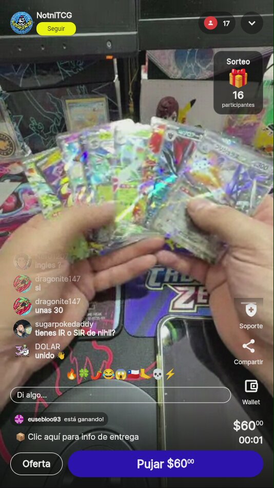 Lote de 10 Cartas Pokémon