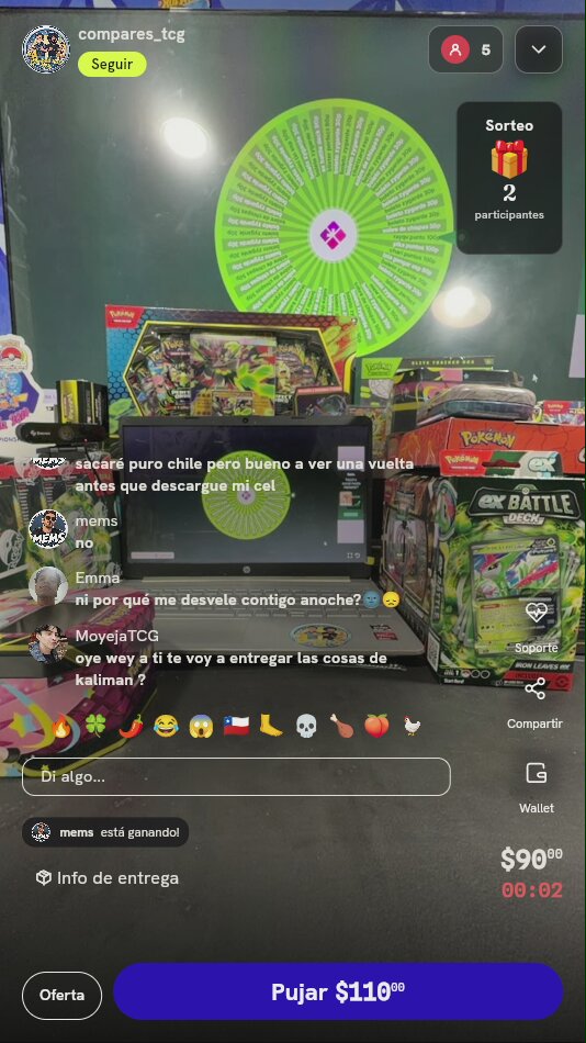 Giro en Ruleta Pokémon TCG