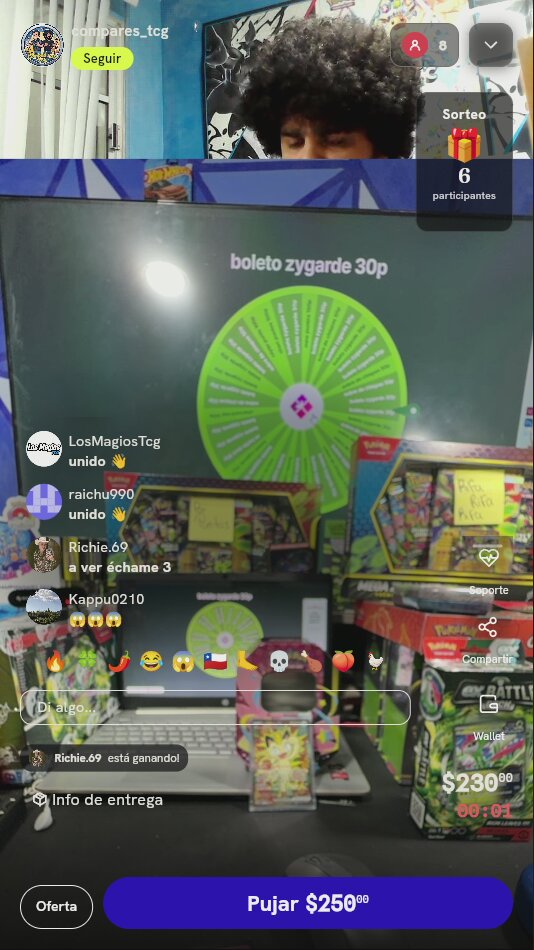 Boleto para ruleta Pokémon Zygarde