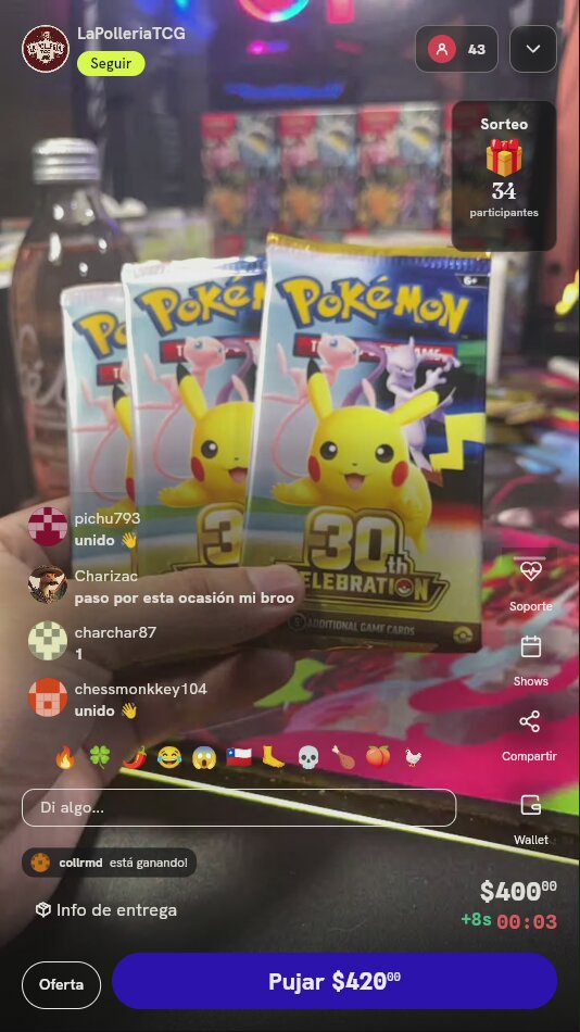 Sobres Pokémon TCG 30th Celebration
