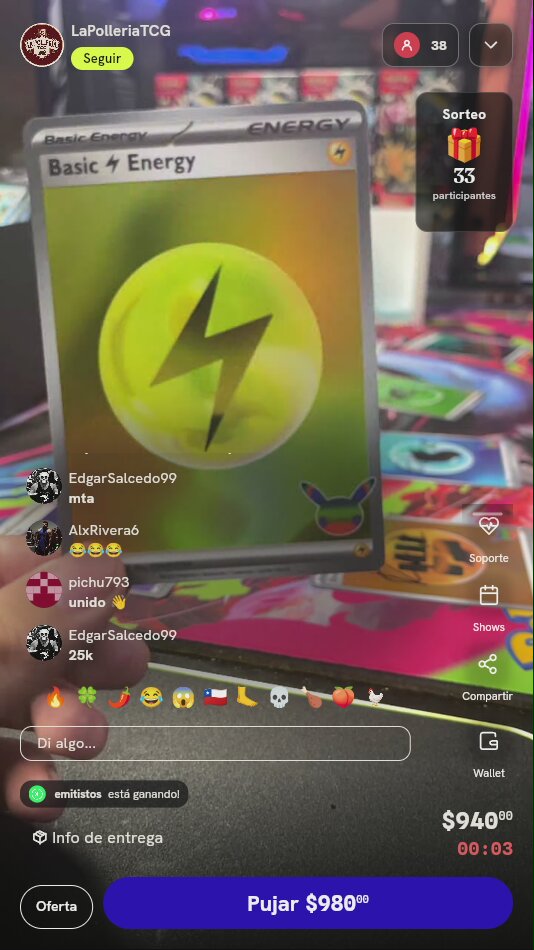 Carta Pokémon Basic Lightning Energy 25th Anniversary