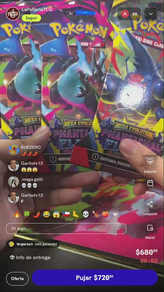 3 Sobres Pokémon Phantasmal Flames