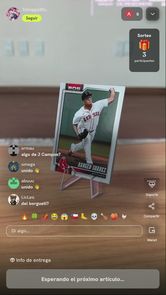 Carta Topps Ranger Suárez Red Sox