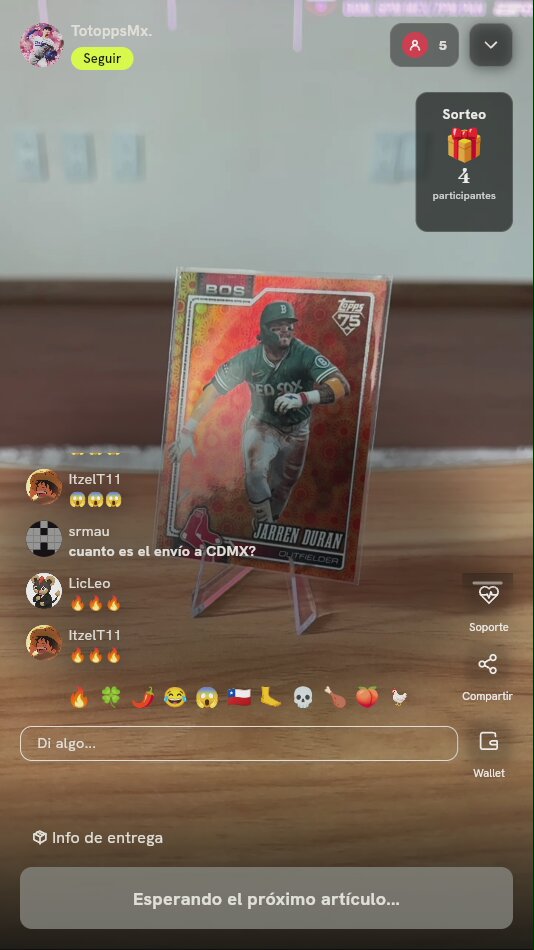 Carta Topps Jarren Duran Red Sox