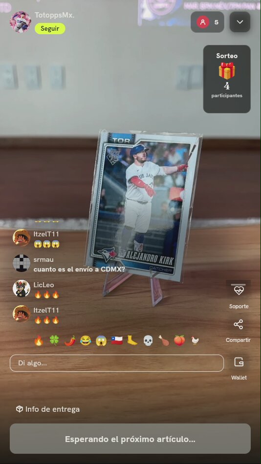 Carta Topps Chrome Máximo Acosta RC
